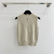YSL 26S SLEEVELESS MOCK NECK KNIT TOP 492