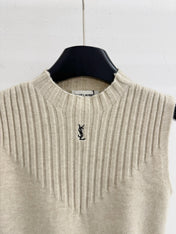 YSL 26S SLEEVELESS MOCK NECK KNIT TOP 492