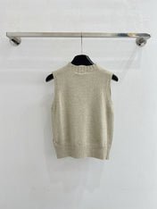 YSL 26S SLEEVELESS MOCK NECK KNIT TOP 492