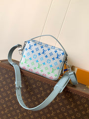 LV 25S NIL BAG 25 IN LIGHT BLUE MONOGRAM CANVAS AND CALFSKIN SILVER HARDWARE