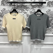 MIUMIU CROPPED KNIT FITTED TOP 268661