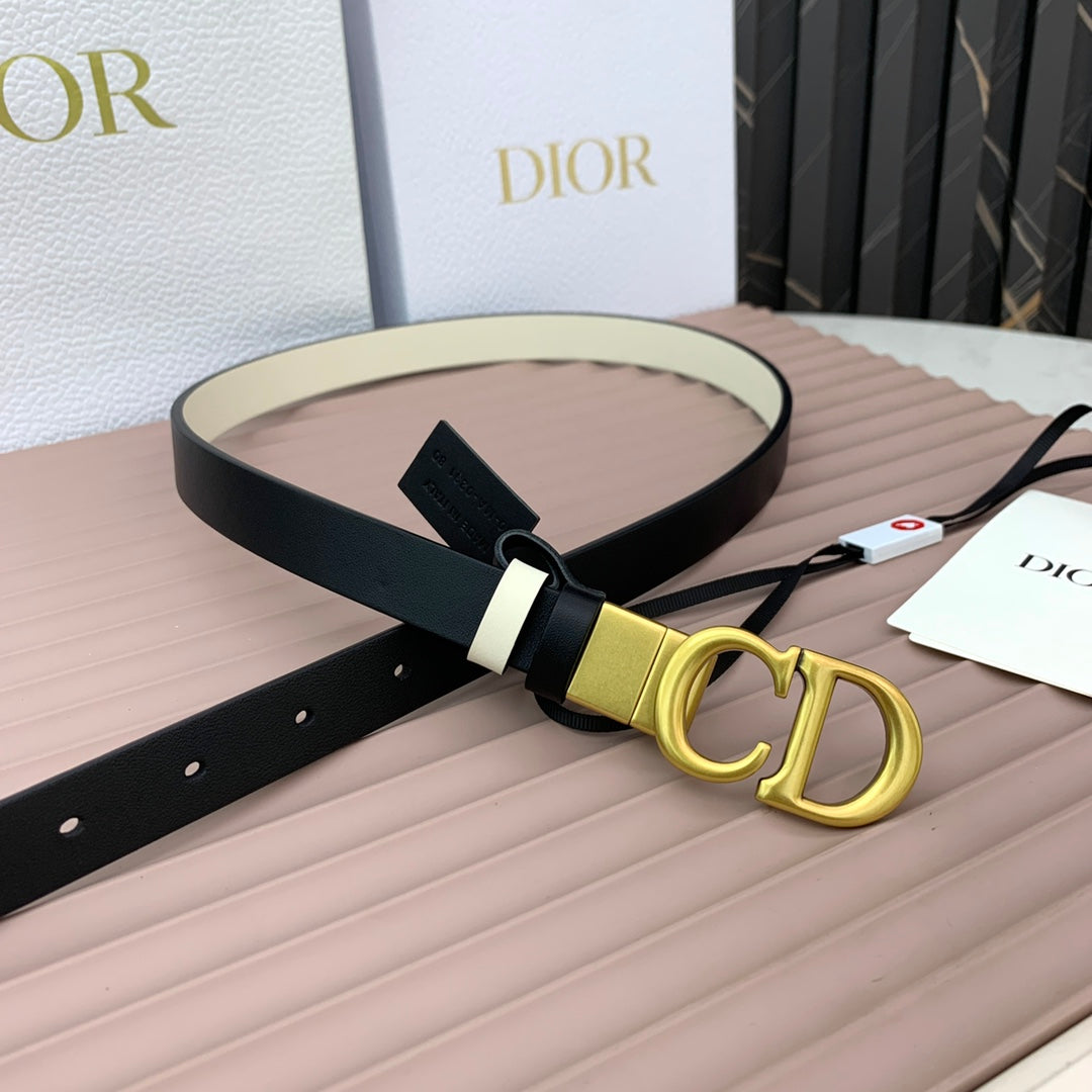 DIOR 25S BELT 20 MM IN BLACK CALFSKIN 568723
