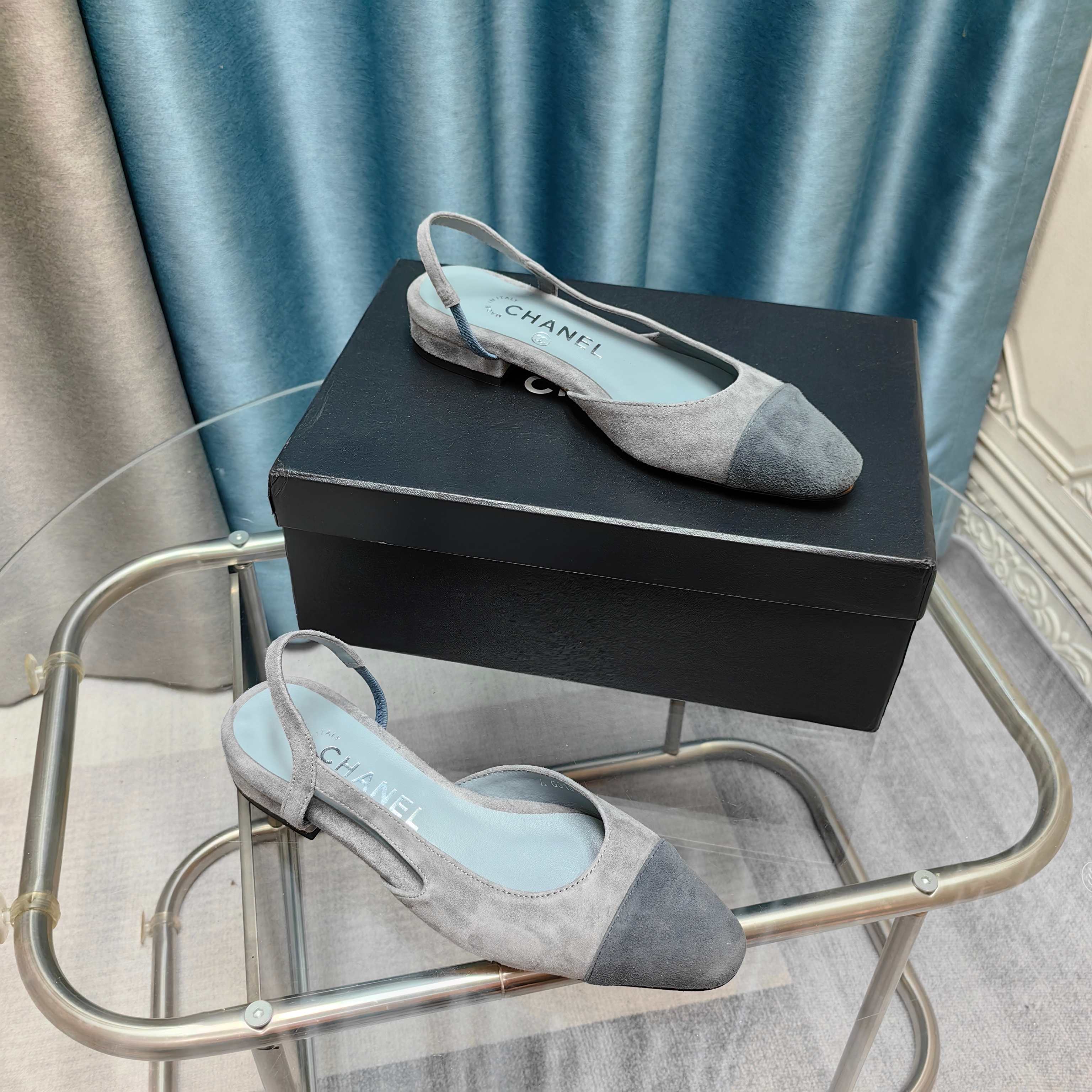 CC SLINGBACK 25S 25 MM GREY SUEDE