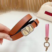 Silver Vlogo and Gold Hardware Buckle Tan Black Calfskin 20mm