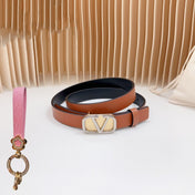 Silver Vlogo and Gold Hardware Buckle Tan Black Calfskin 20mm