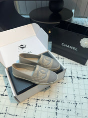 ESPADRILLES LOAFERS IN FLINT GREY LAMBSKIN