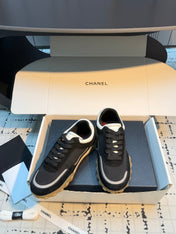 CHANEL 26S CHUNKY SNEAKERS IN BLACK FABRIC AND SUEDE