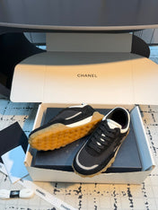 CHANEL 26S CHUNKY SNEAKERS IN BLACK FABRIC AND SUEDE