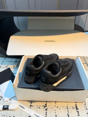 CHANEL 26S CHUNKY SNEAKERS IN BLACK SUEDE