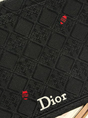 DIOR 26S BOOK TOTE BAG 36 IN BLACK BAYADERE FABRIC