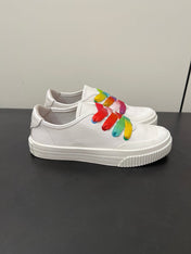 LP CLASSIC BISCUIT SNEAKERS WHITE WITH MULTI-COLOR LACES CALFSKIN