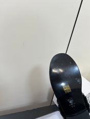 LOAFERS MULE IN BLACK SUEDE AND FLEECE LINING