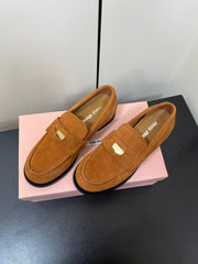 PENNY LOAFERS IN BRONZE BROWN SUEDE