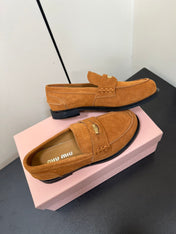 PENNY LOAFERS IN BRONZE BROWN SUEDE