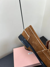 PENNY LOAFERS IN TAWNY BROWN SUEDE