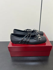 GG MARY JANE 25S IN BLACK LAMBSKIN WITH SILVER HARDWARE