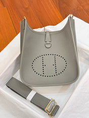 HM 26S EVELYNE BAG 23MM IN GRAY GRAINED CALFSKIN