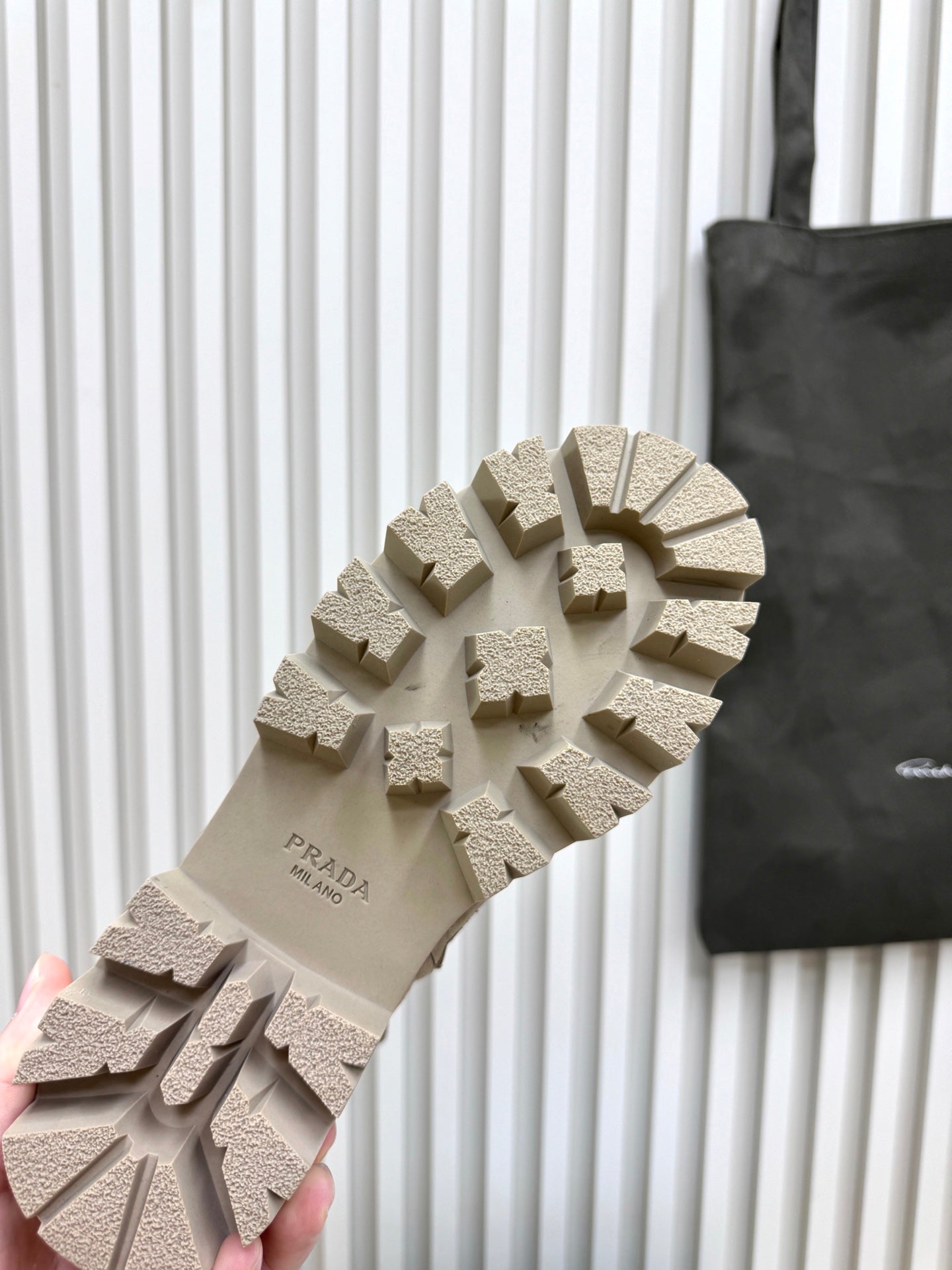 PRADA 25S MONOLITH BOOTS IN MUTED KHAKI BROWN SUEDE