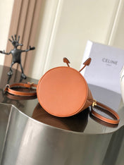 CELINE 25S CLARA BAG 19 IN BURNT ORANGE CALFSKIN GOLD HARDWARE