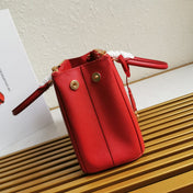 PRA GALLERIA 28 BAG IN CHERRY RED SAFFIANO LEATHER