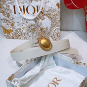 DIOR 26S BELT 25 MM IN CREAM WHITE CALFSKIN 641878