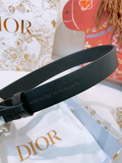 DIOR 26S BELT 25 MM IN BLACK CALFSKIN 641880