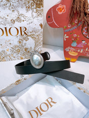 DIOR 26S BELT 25 MM IN BLACK CALFSKIN 641880