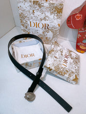 DIOR 26S BELT 25 MM IN BLACK CALFSKIN 641880