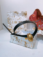 DIOR 26S BELT 25 MM IN BLACK CALFSKIN 641881
