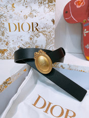 DIOR 26S BELT 25 MM IN BLACK CALFSKIN 641881