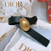 DIOR 26S BELT 25 MM IN BLACK CALFSKIN 641881