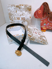 DIOR 26S BELT 25 MM IN BLACK CALFSKIN 641881