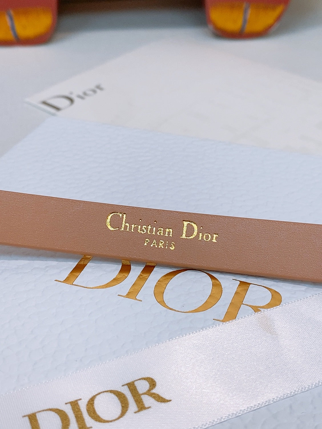 DIOR 26S BELT 15 MM IN CAMEL CALFSKIN 657714