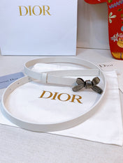 DIOR 26S BELT 15 MM IN WHITE CALFSKIN 657715