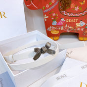 DIOR 26S BELT 15 MM IN WHITE CALFSKIN 657715