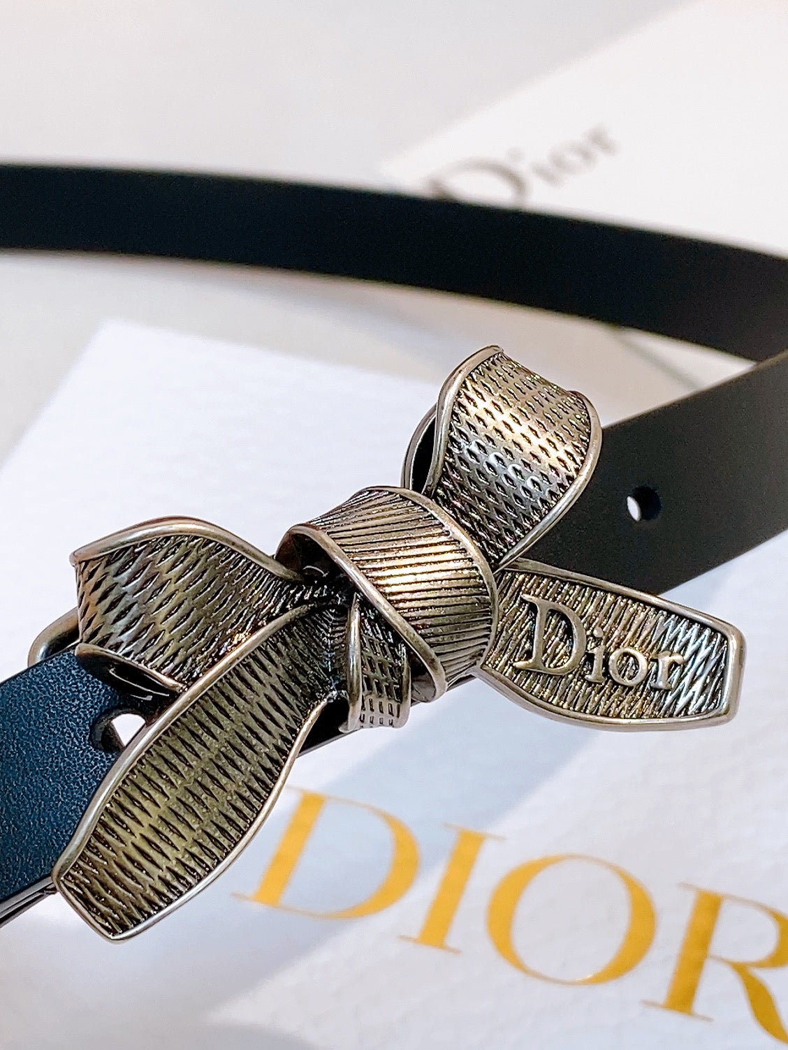 DIOR 26S BELT 15 MM IN BLACK CALFSKIN 657716