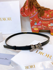 DIOR 26S BELT 15 MM IN BLACK CALFSKIN 657716