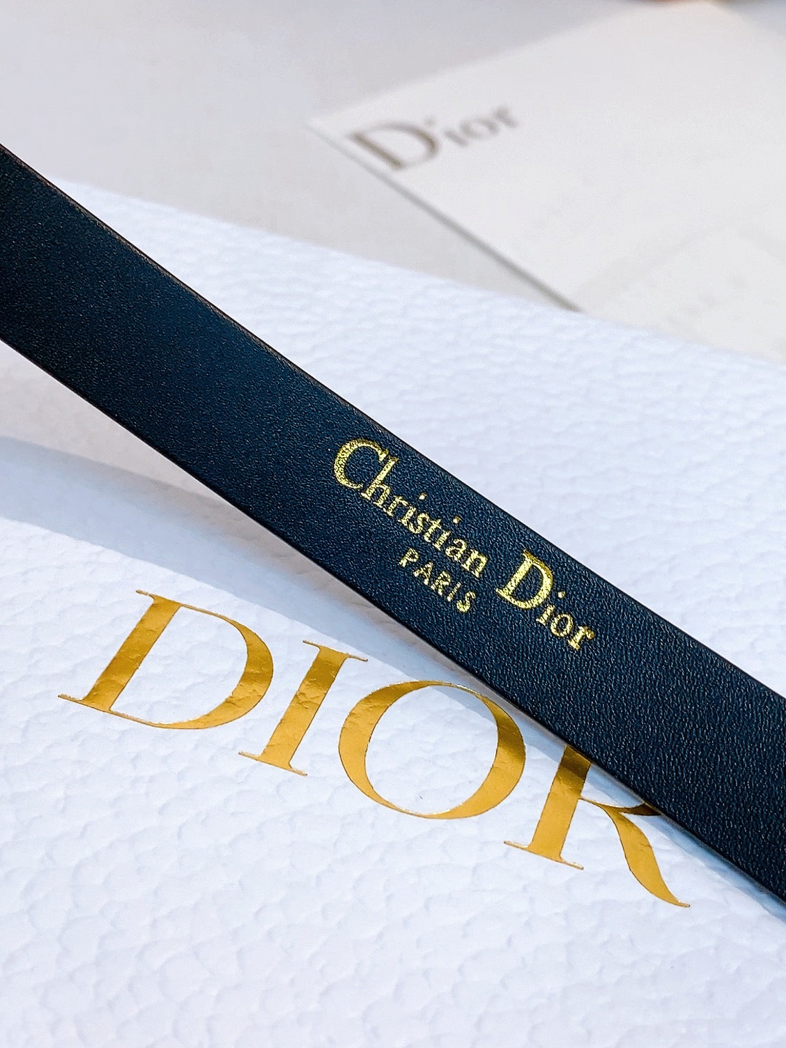 DIOR 26S BELT 15 MM IN BLACK CALFSKIN 657716