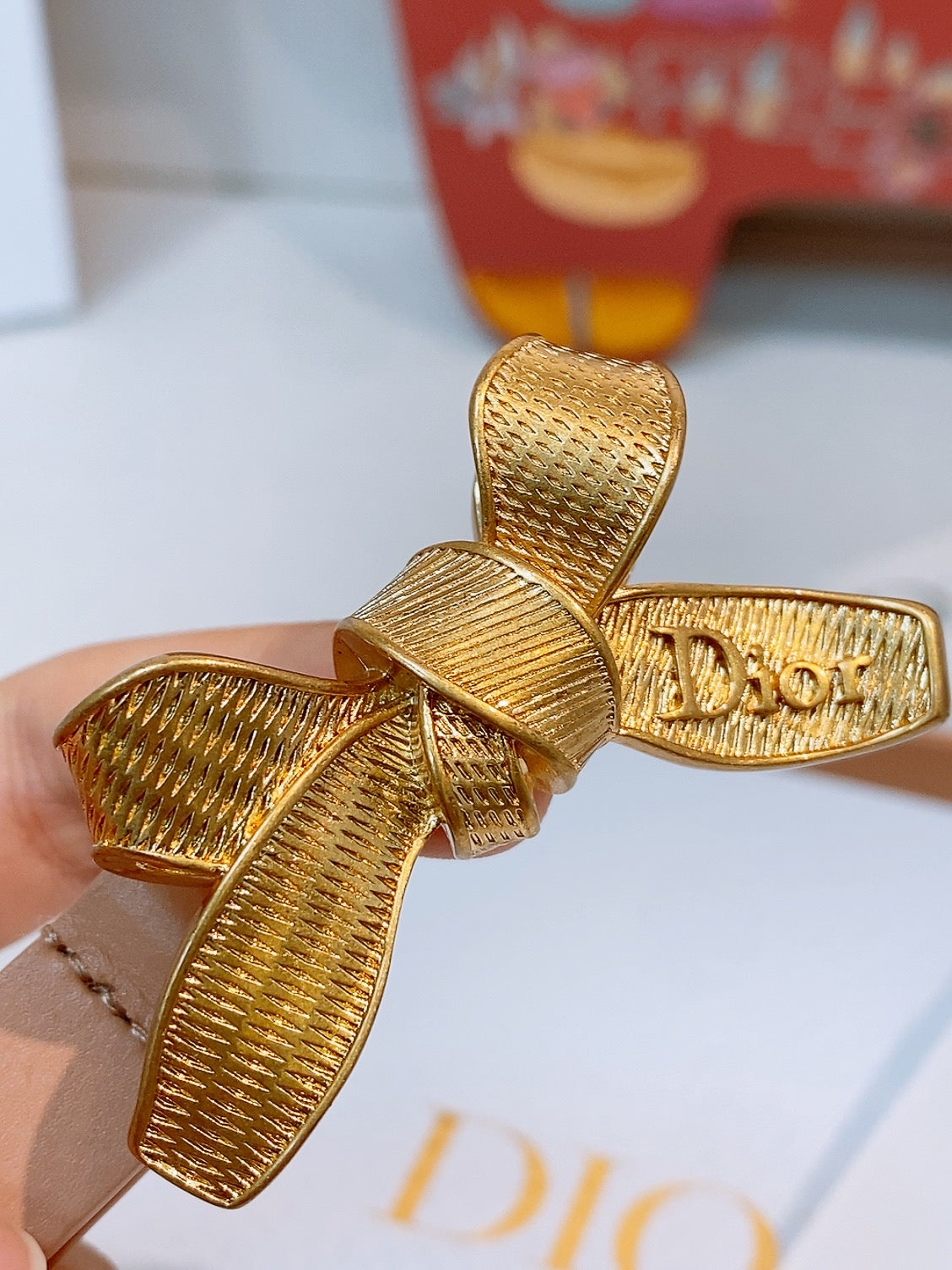 DIOR 26S BELT 15 MM IN CAMEL CALFSKIN 657719