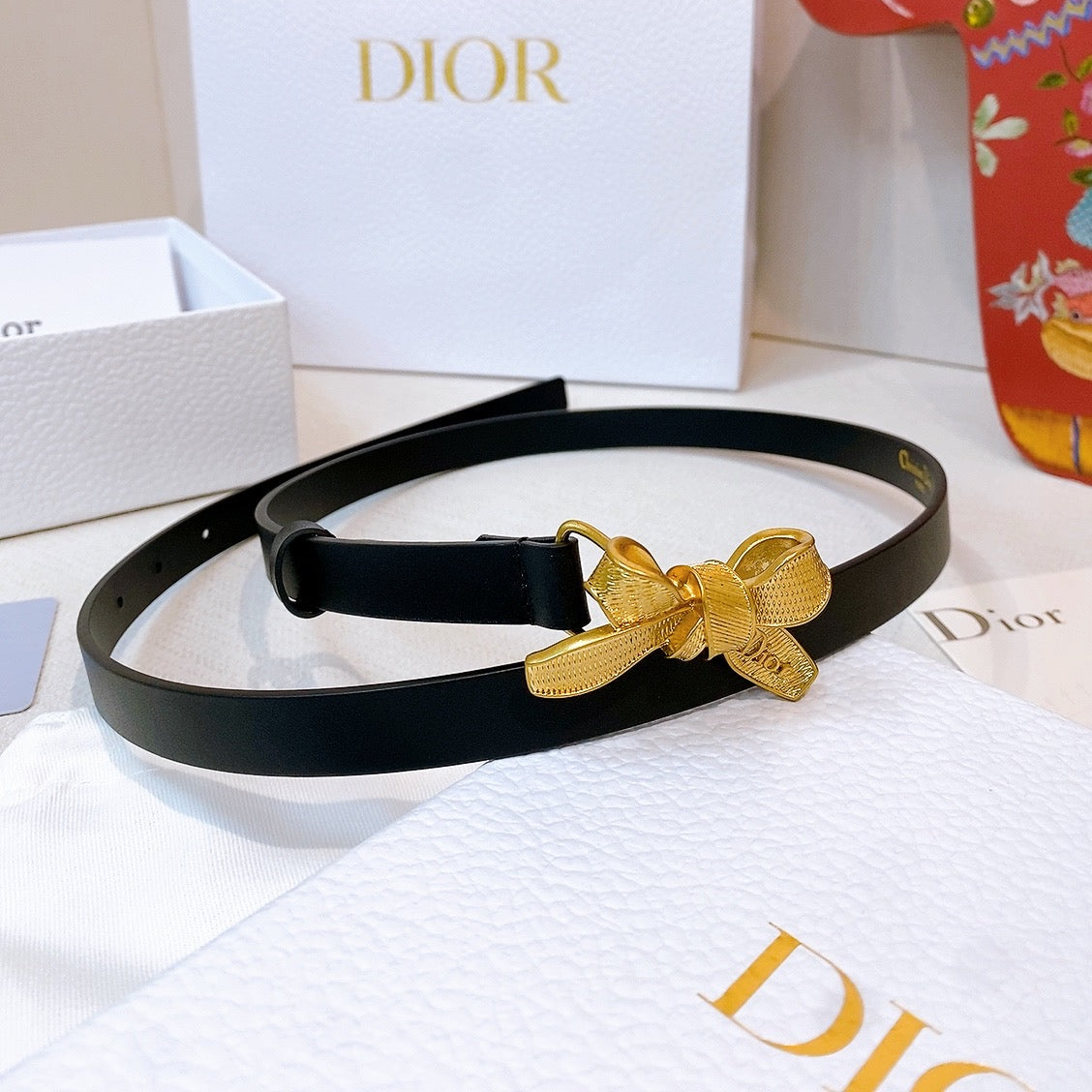 DIOR 26S BELT 15 MM IN BLACK CALFSKIN 657720