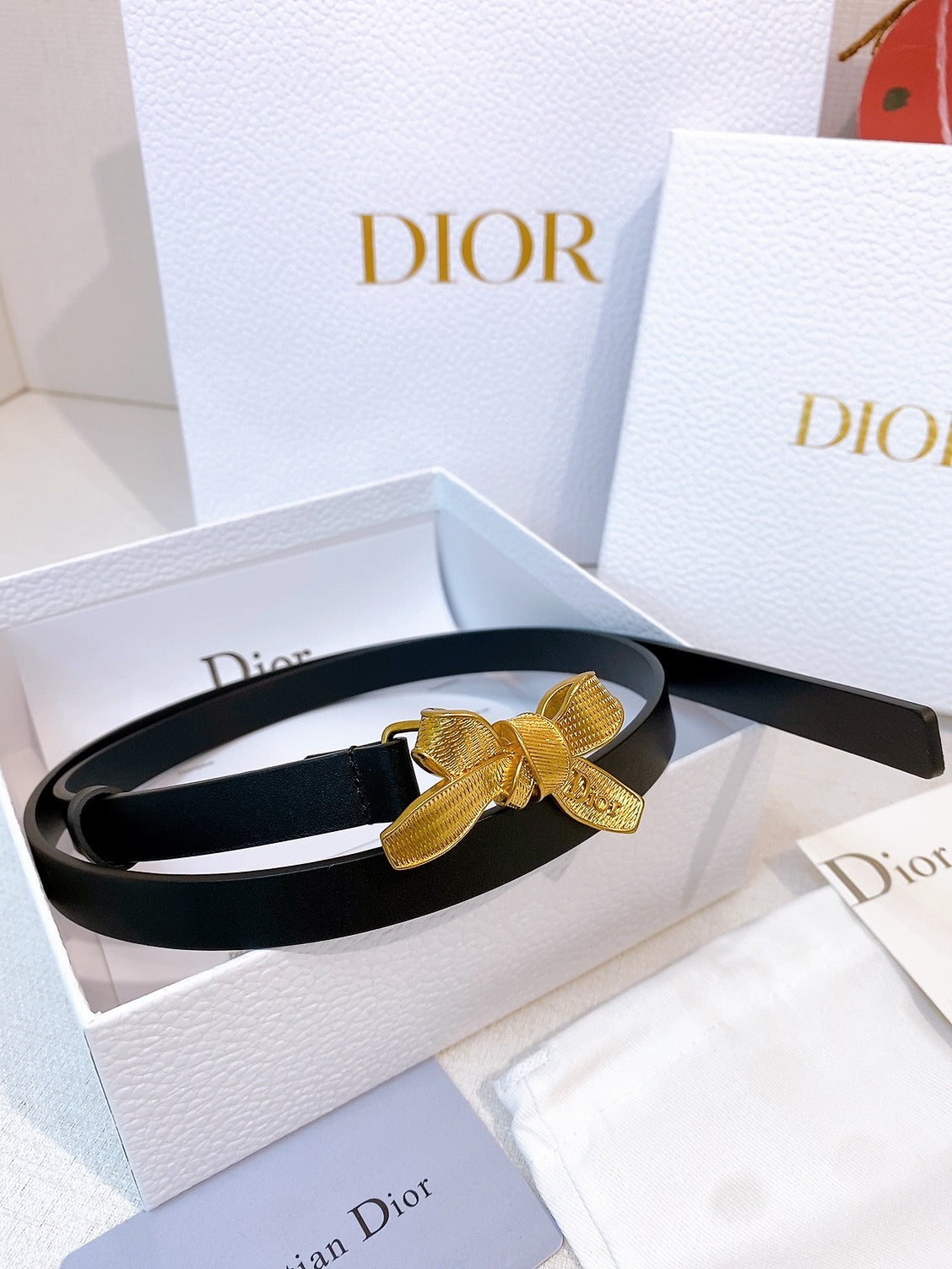DIOR 26S BELT 15 MM IN BLACK CALFSKIN 657720