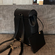 CHANEL 26S BACKPACK 34 IN BLACK GRAINED CALFSKIN GOLD HARDWARE