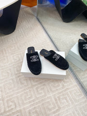 MARLOU MULE IN BLACK SUEDE