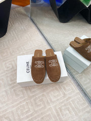 MARLOU MULE IN PEANUT BROWN SUEDE