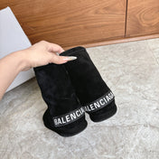 BALENCIAGA 25S ALASKA ANKLE BOOTS IN BLACK SUEDE