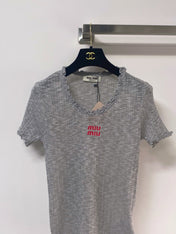MIUMIU 26S SHORT-SLEEVED SWEATER STYLE 1136