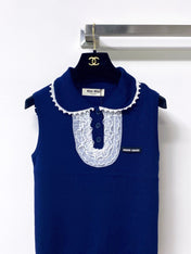 MIUMIU 26S SLEEVELESS POLO TOP STYLE 1051