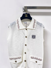 LOEWE 26S SLEEVELESS POLO SHIRT 399