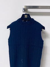 VALENTINO 26S SLEEVELESS CABLE-KNIT TOP 456