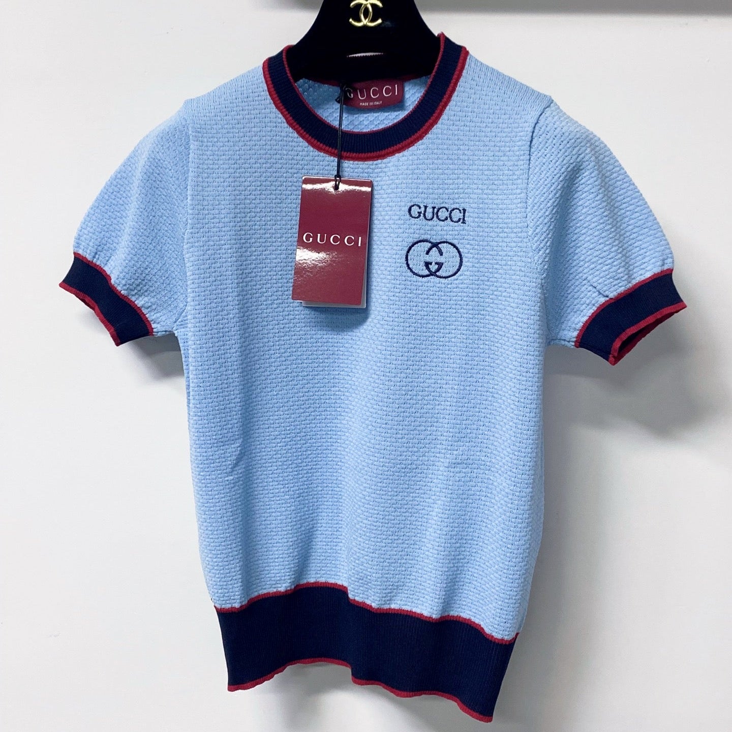 GUCCI 26S SHORT-SLEEVE KNIT TOP 433